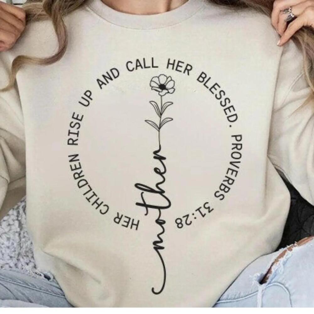 Mothers-Day-Sweatshirt-Bible-Verse-Unisex Heavy Blend™ Crewneck Sweatshirt